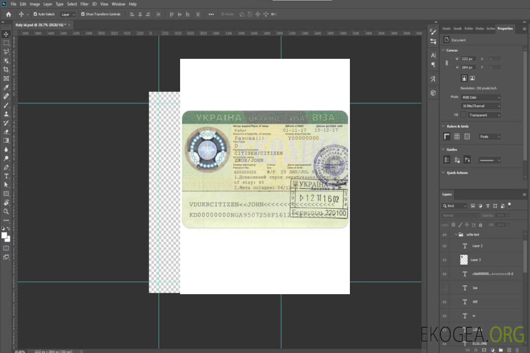 Visa UKRAINE template